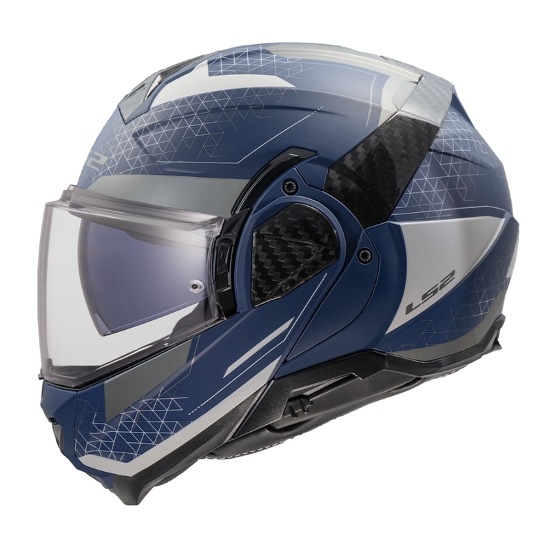 Обръщаща се мотоциклетна каска LS2 FF910 Advant II Astral matt blue-grey
