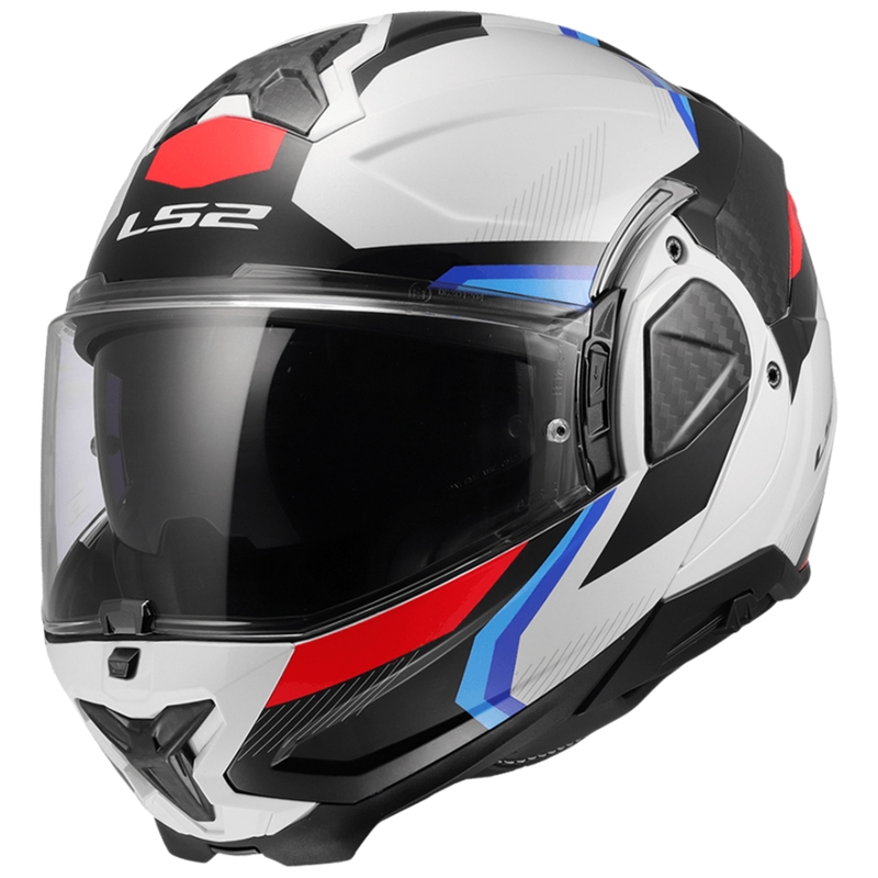 Каска за мотоциклет LS2 FF910 Advant II Triple бяло-синьо-червена