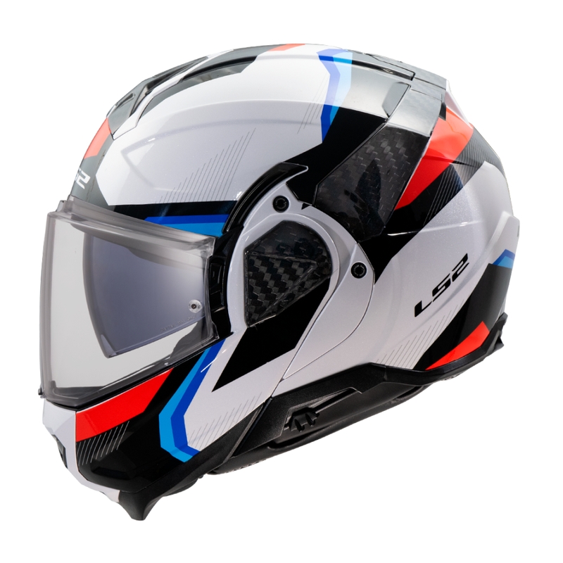 Каска за мотоциклет LS2 FF910 Advant II Triple бяло-синьо-червена
