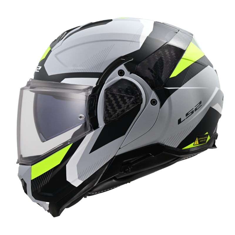 Обръщаща се мотоциклетна каска LS2 FF910 Advant II Triple светло сива