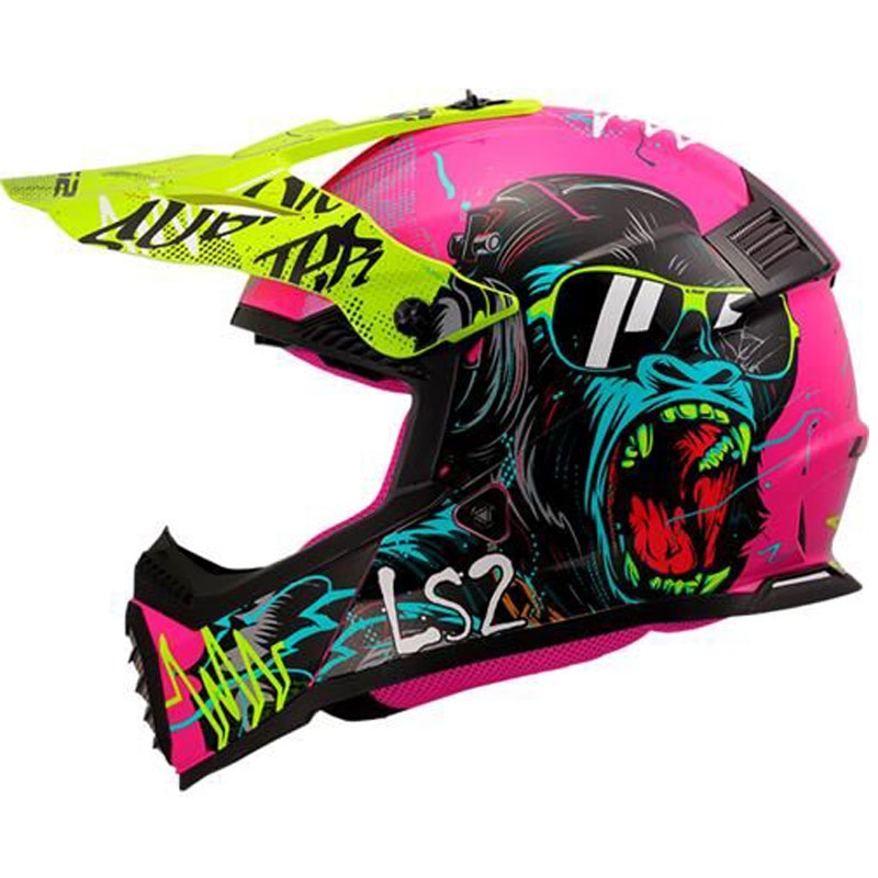 Детска мотокрос каска LS2 MX437 Fast EVO Mini Gorilla лилава