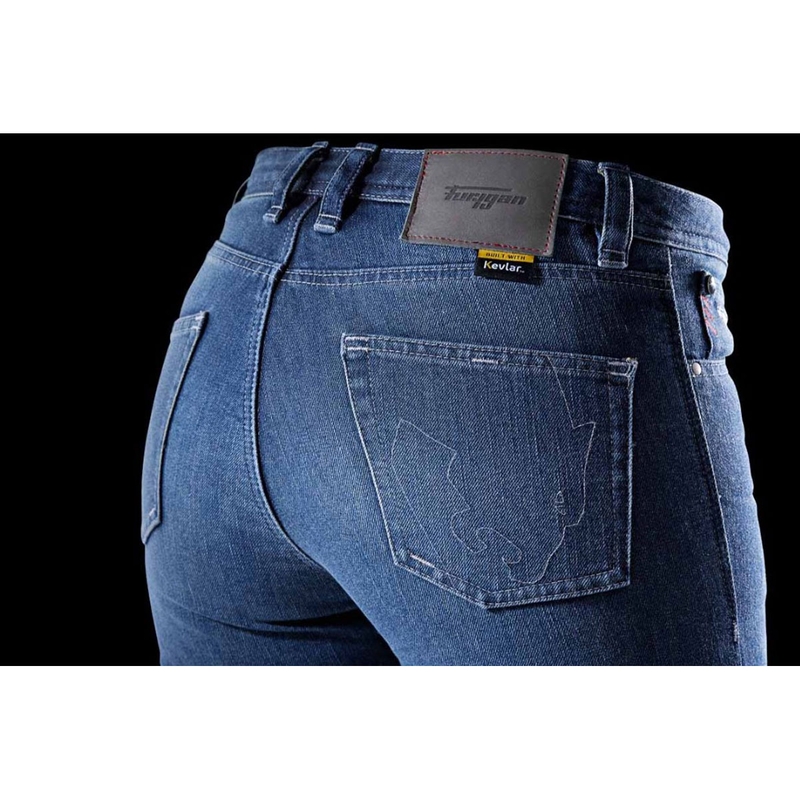 Дамски мотоциклетни дънки Furygan Kate X Kevlar®, прави, сини