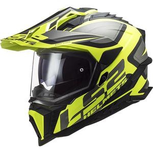 Ендуро мотоциклетна каска LS2 MX701 C Explorer Alter матово черно - флуорово жълто