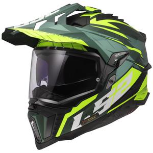 Ендуро мотоциклетна каска LS2 MX701 Explorer Spire зелено - флуорово жълто