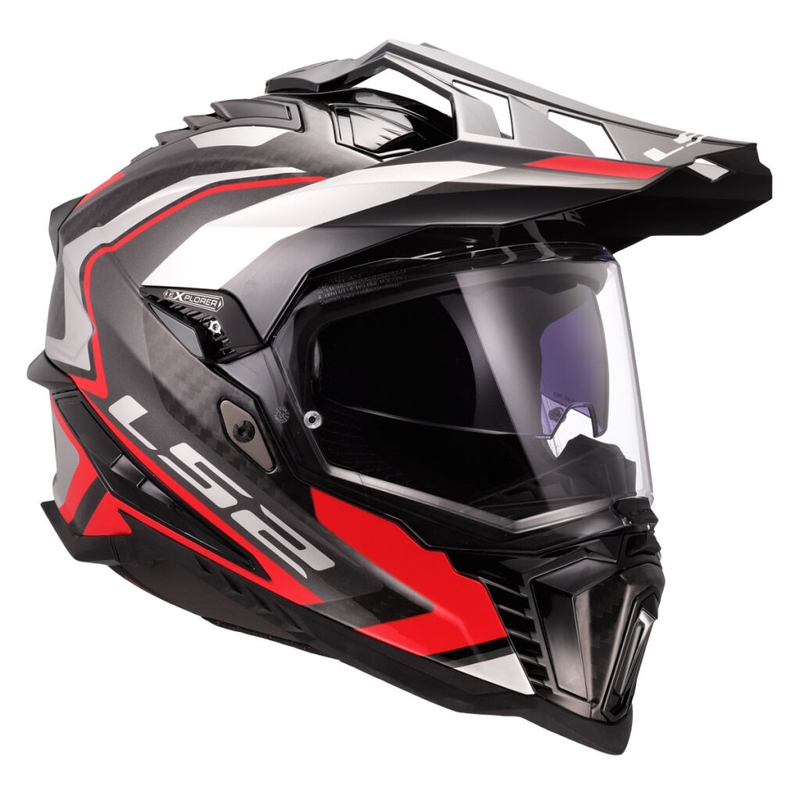 Ендуро мотоциклетна каска LS2 MX701 Explorer C Frontier II червена