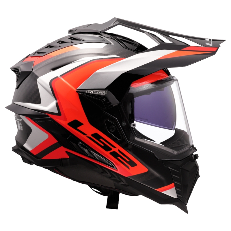Ендуро мотоциклетна каска LS2 MX701 Explorer C Frontier II оранжева