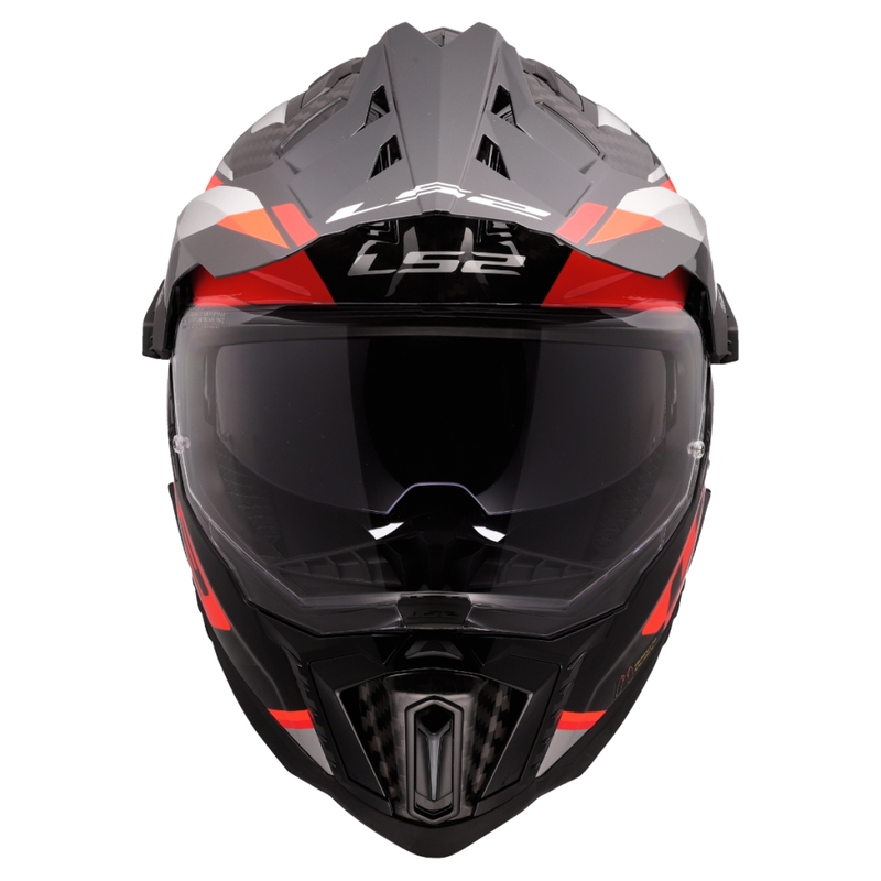 Ендуро мотоциклетна каска LS2 MX701 Explorer C Frontier II оранжева