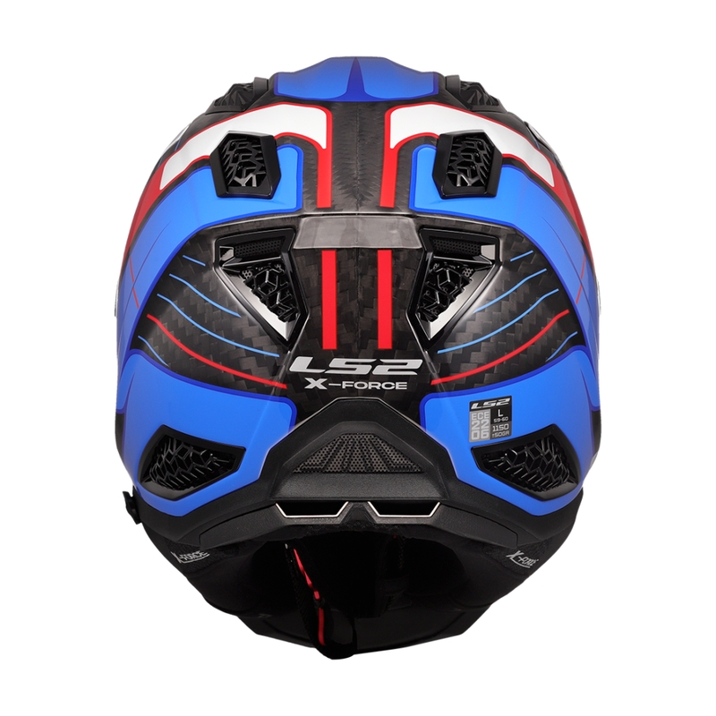 Мотокрос каска LS2 MX703 X-Force Galuo бяло-червено-синя