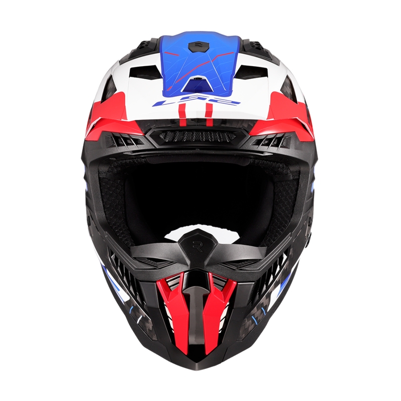 Мотокрос каска LS2 MX703 X-Force Galuo бяло-червено-синя