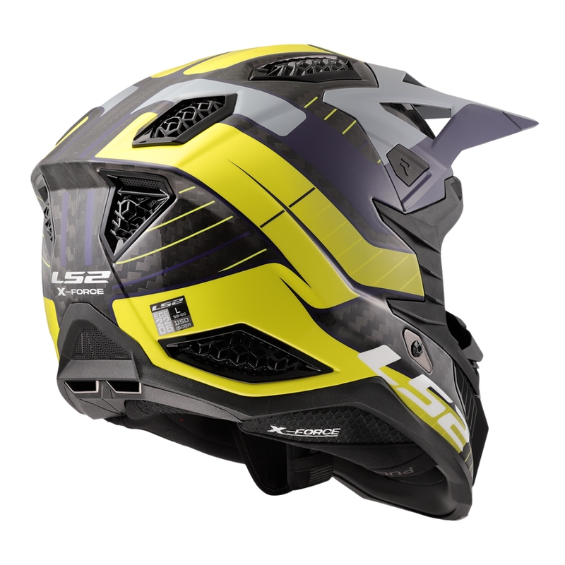 Мотокрос каска LS2 MX703 X-Force Galuo сиво-флуорово жълто