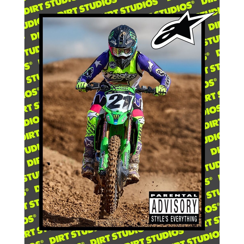 Alpinestars Supertech SX лимитирана серия Dirt Studios бяло-лилаво-розово-флуорово жълто мотокрос трико