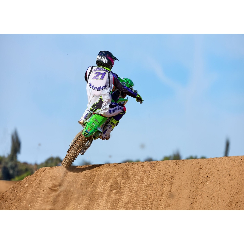 Alpinestars Supertech SX лимитирана серия Dirt Studios бяло-лилаво-розово-флуорово жълто мотокрос трико
