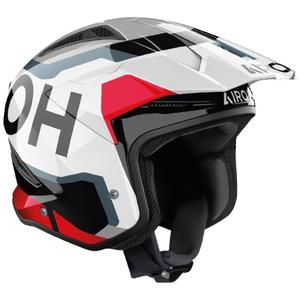Мотоциклетна каска за изпитания Airoh TRR 2 Jupiter червена