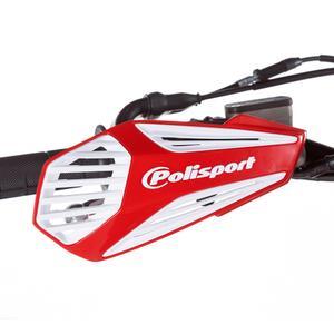 Chrániče páček POLISPORT MX AIR with universal handlebar mounting kit Red CR04 / White