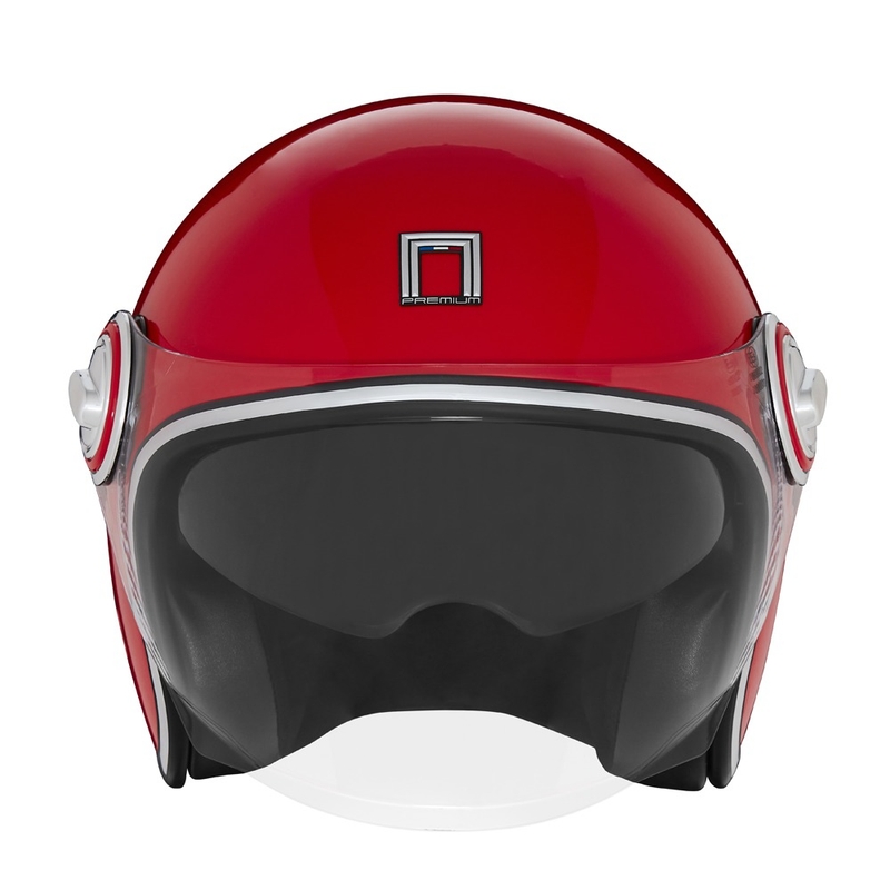 Отворена мотоциклетна каска NOX PREMIUM Heritage червена