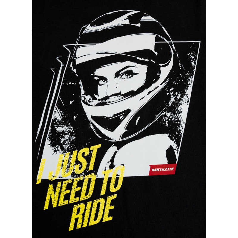 Дамска тениска MotoZem Girl, черна