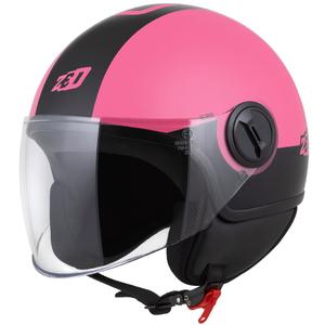 Отворена каска ZED C35 розово-черна