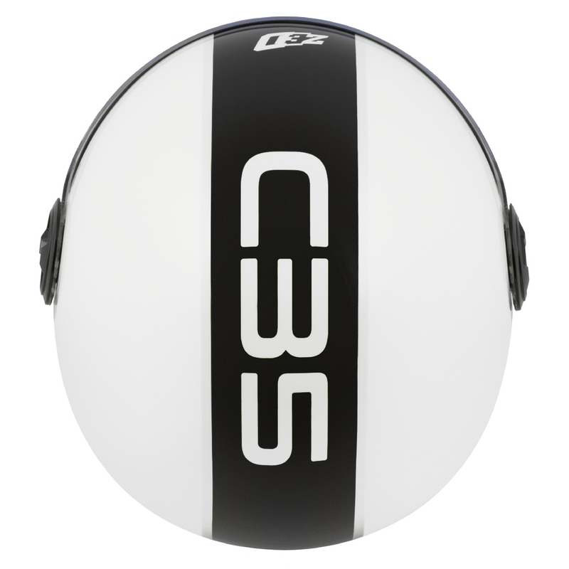 Отворена каска ZED C35 бяло-черна