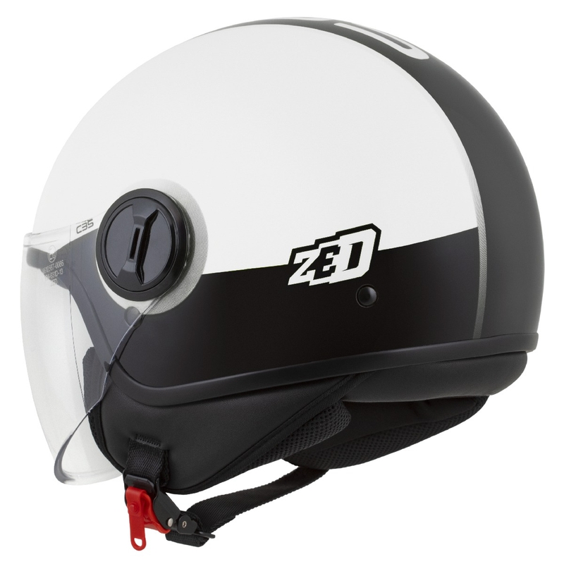 Отворена каска ZED C35 бяло-черна
