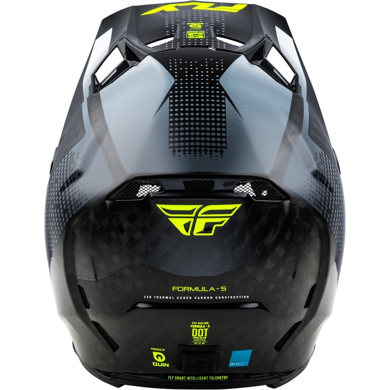 Мотокрос каска за мотоциклет FLY Racing Formula S Carbon сиво-флуорово жълто