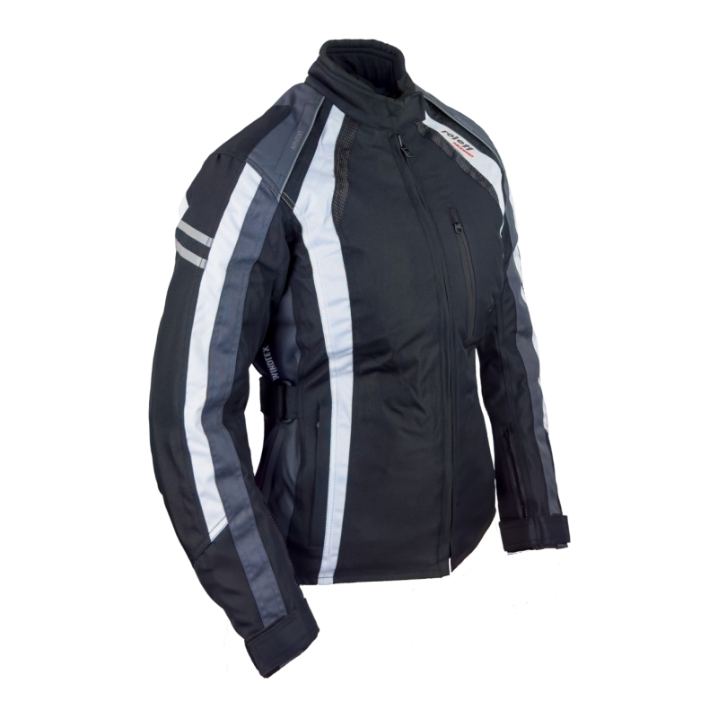 Дамско яке за мотоциклет Roleff Venedig Black-Grey-White