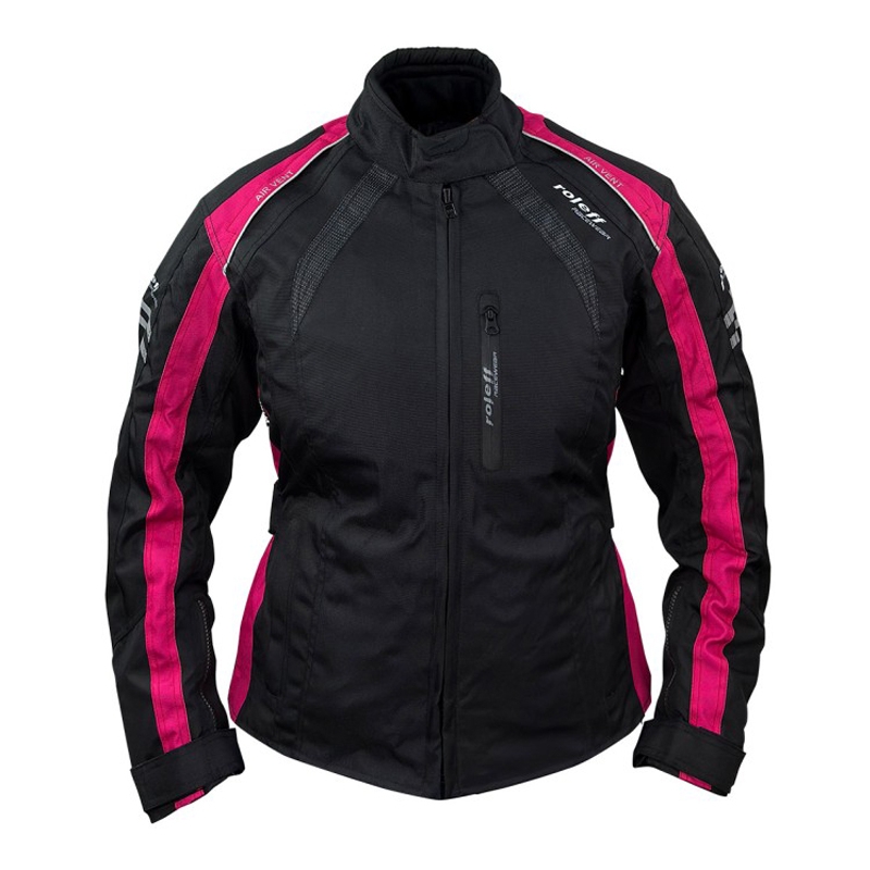 Дамско яке за мотоциклети Roleff Venedig Black and Pink