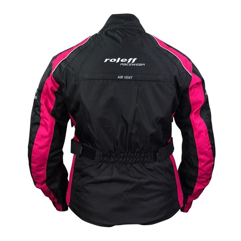 Дамско яке за мотоциклети Roleff Venedig Black and Pink