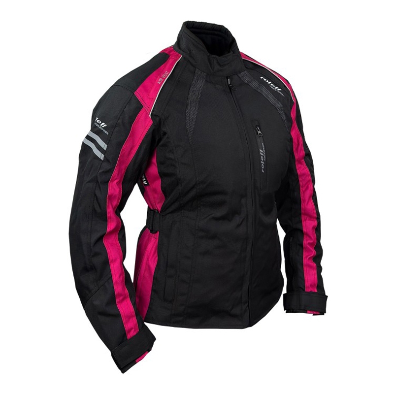 Дамско яке за мотоциклети Roleff Venedig Black and Pink