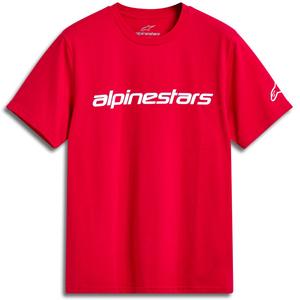 Тениска Alpinestars Linear Wordmark 2.0 CSF червено и бяло