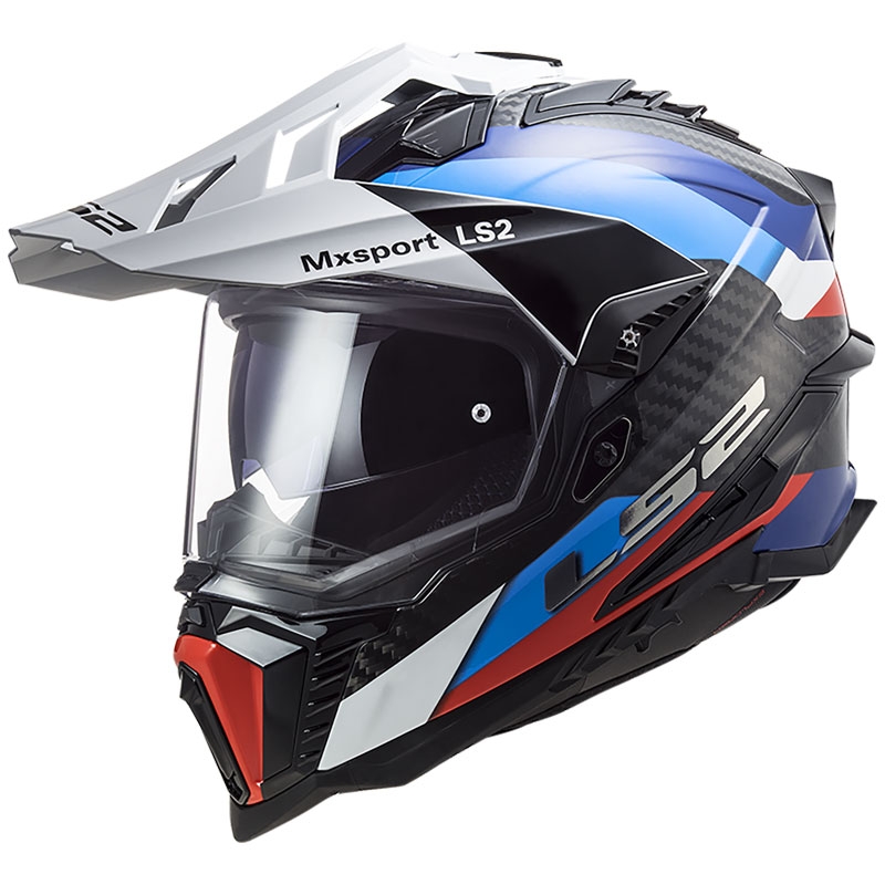 Ендуро мотоциклетна каска LS2 MX701 C Explorer Frontier черно-синя