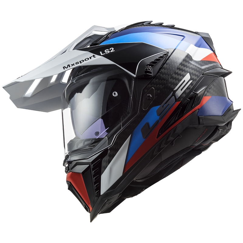 Ендуро мотоциклетна каска LS2 MX701 C Explorer Frontier черно-синя