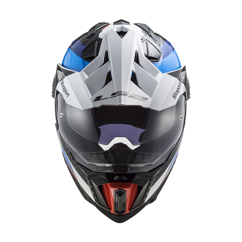 Ендуро мотоциклетна каска LS2 MX701 C Explorer Frontier черно-синя