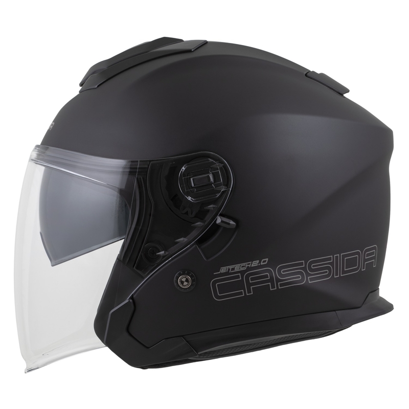Cassida Jet Tech 2.0 Solid Matte Black-Grey Open мотоциклетна каска
