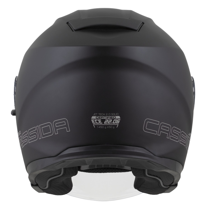 Cassida Jet Tech 2.0 Solid Matte Black-Grey Open мотоциклетна каска