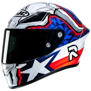 Интегрална мотоциклетна каска HJC RPHA 1 Garrett Gerloff Replica MC21 бяло-синьо-червена
