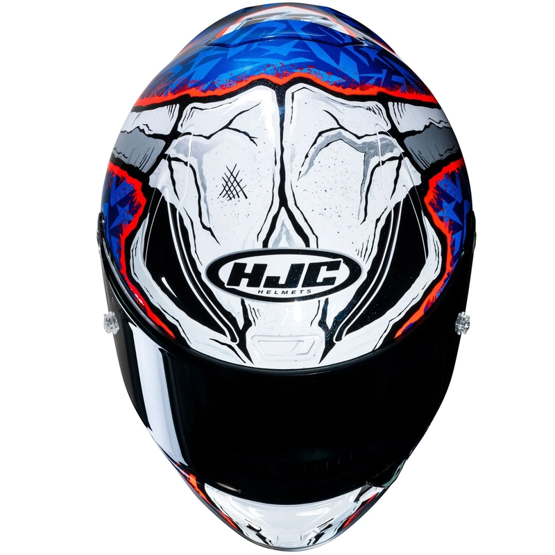 Интегрална мотоциклетна каска HJC RPHA 1 Garrett Gerloff Replica MC21 бяло-синьо-червена