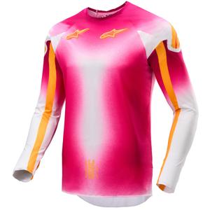 Alpinestars Supertech SX AFD лимитирана серия MIG флуорово розово-бяло-оранжево мотокрос трико