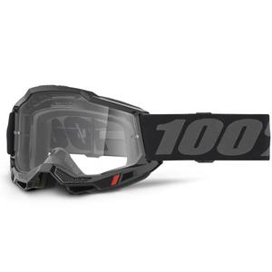 Очила за мотокрос 100% ACCURI 2 черни с прозрачен плексиглас