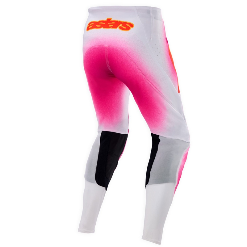 Alpinestars Supertech лимитирана серия MIG флуорозово-бяло-оранжеви панталони за мотокрос