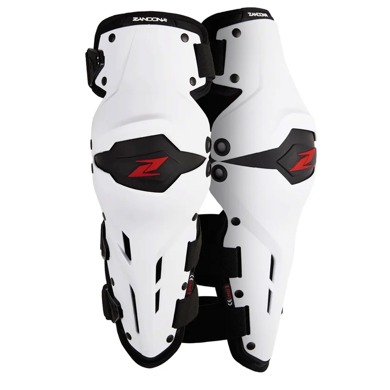 Наколенници за мотоциклет Zandona X-Treme Kneeguard бяло-черен