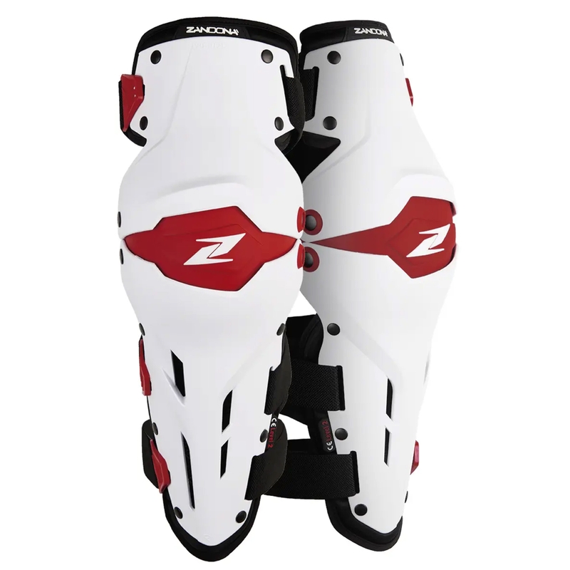 Наколенници за мотоциклет Zandona X-Treme Kneeguard бяло-червени
