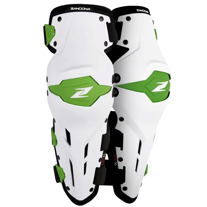 Наколенници за мотоциклет Zandona X-Treme Kneeguard бяло-зелени