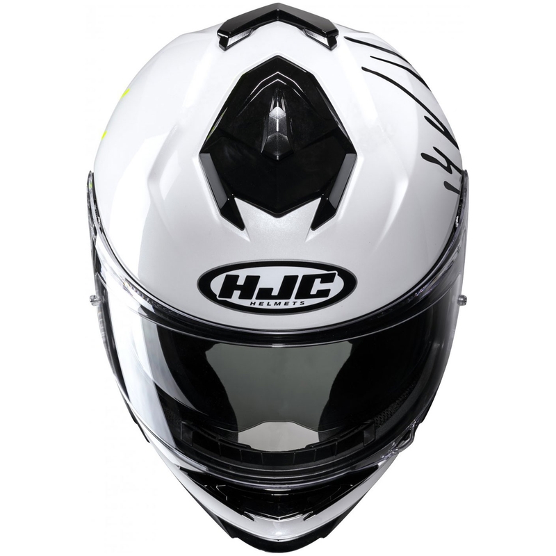 Интегрална мотоциклетна каска HJC i71 Celos MC3H бяло-черно-жълто