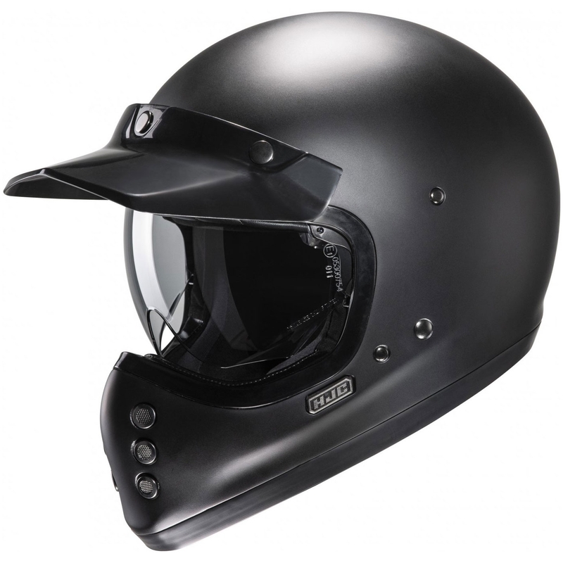 HJC V60 Solid полуплоска каска за мотоциклет с пълно лице, черна