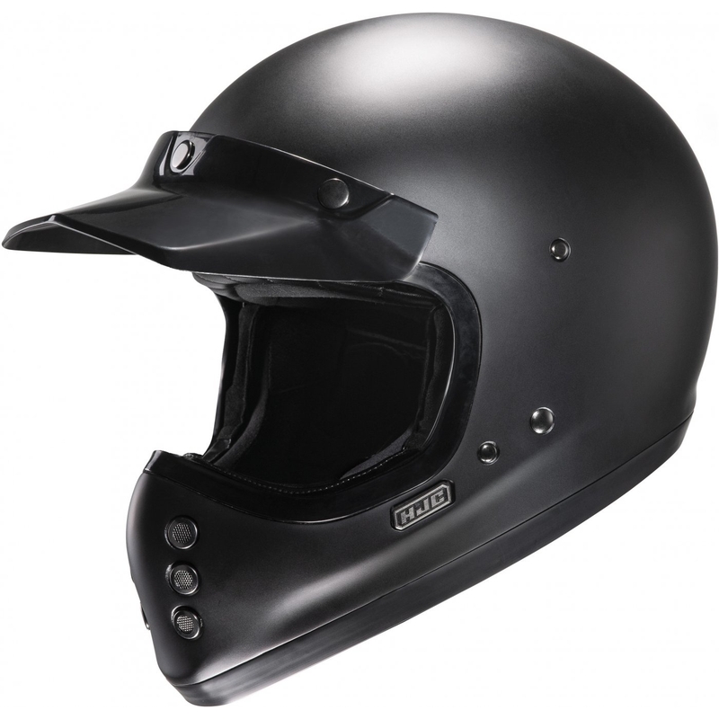 HJC V60 Solid полуплоска каска за мотоциклет с пълно лице, черна