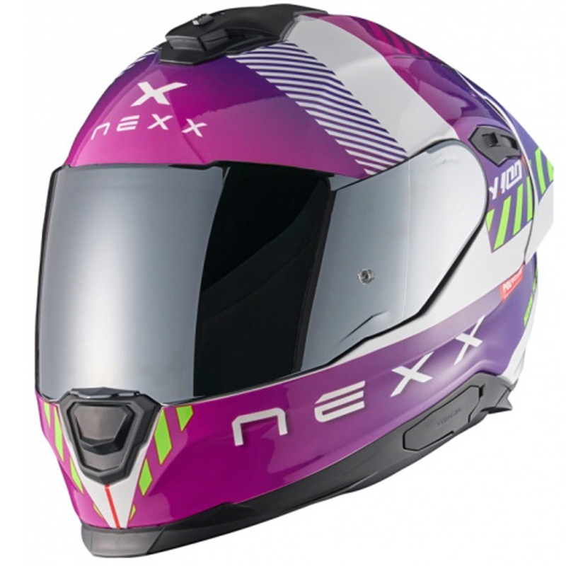 NEXX Y.100R Fade лилаво и бяло интегрална мотоциклетна каска разпродажба