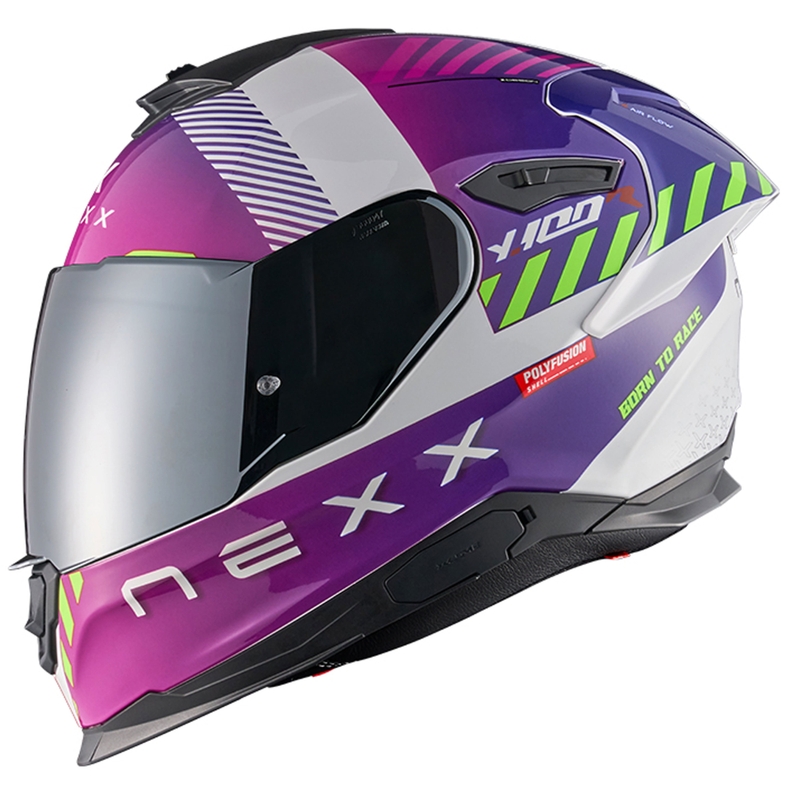 NEXX Y.100R Fade лилаво и бяло интегрална мотоциклетна каска разпродажба