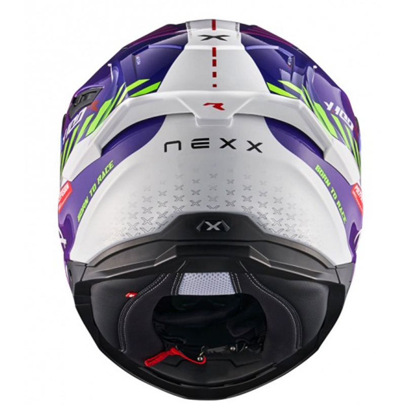 NEXX Y.100R Fade лилаво и бяло интегрална мотоциклетна каска разпродажба