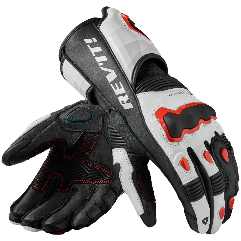 Ръкавици за мотоциклет Revit Quantum 3 white-fluo red
