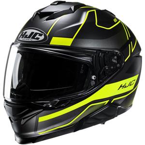 Интегрална мотоциклетна каска HJC i71 Iorix MC3HSF черно - флуорово жълто